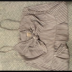 Womens striped shorts romper